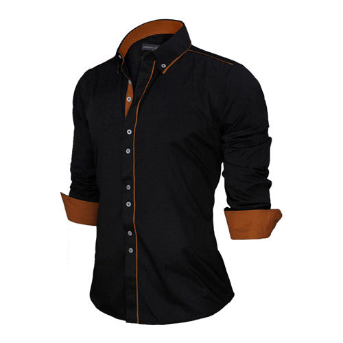 Men's British Style Button Up - Slim Fit - L/S - Cotton