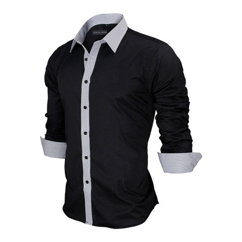 Men's British Style Button Up - Slim Fit - L/S - Cotton
