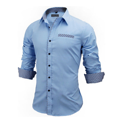 Men's British Style Button Up - Slim Fit - L/S - Cotton