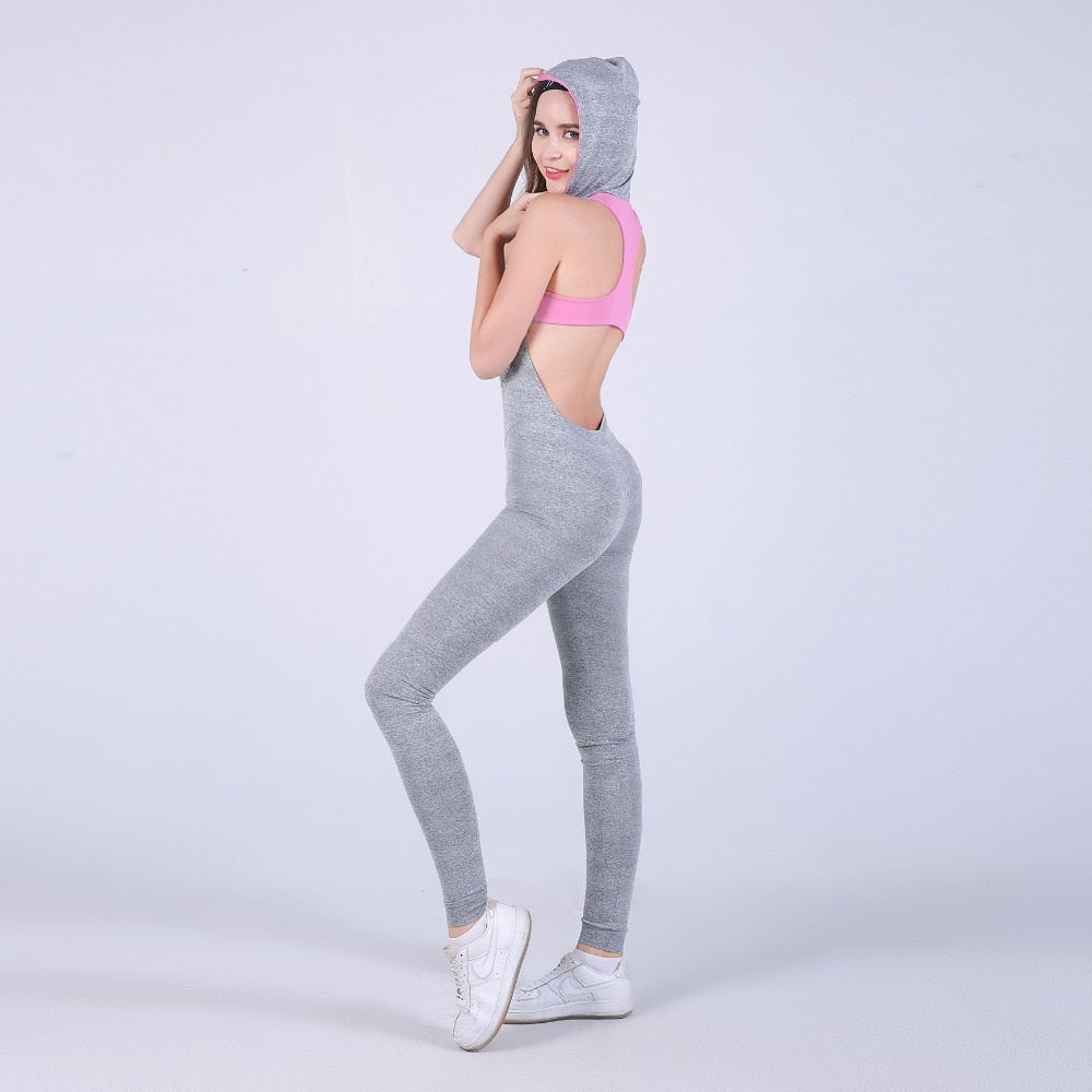 "Princess PUMP" Athletic Hooded Jumpsuit