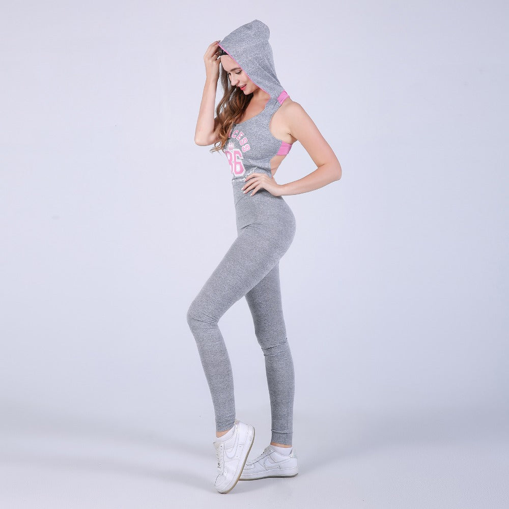 "Princess PUMP" Athletic Hooded Jumpsuit