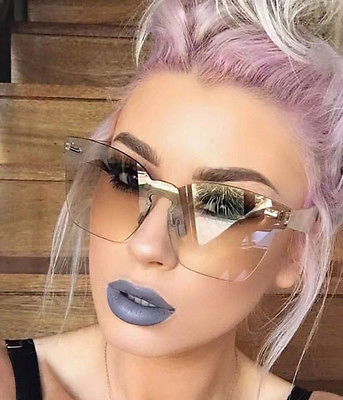 "Kolor Me Bad" Rimless Women's Sunglasses - 8 Color Options