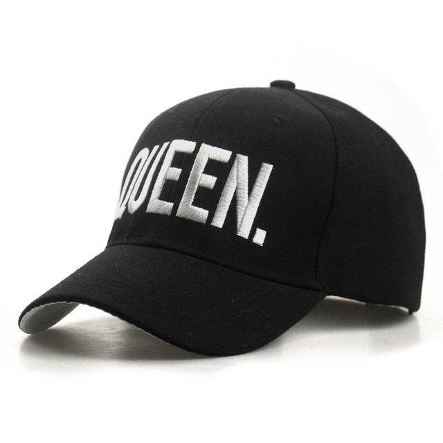 "KING." & "QUEEN." Matching Snap-Back Baseball Caps (UNISEX)