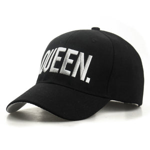 "KING." & "QUEEN." Matching Snap-Back Baseball Caps (UNISEX)