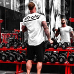 "Strong" S/S Men's Athletic Fit Tee - Black or White
