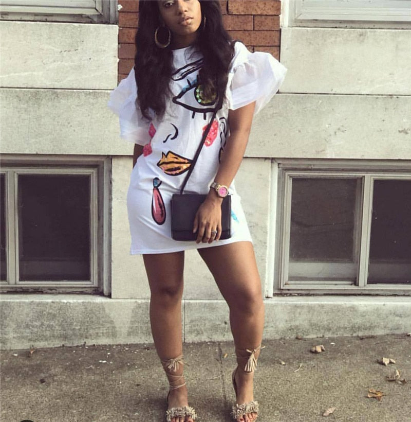 "All Eyez On Me" T-Shirt Dress - 2 Color Options