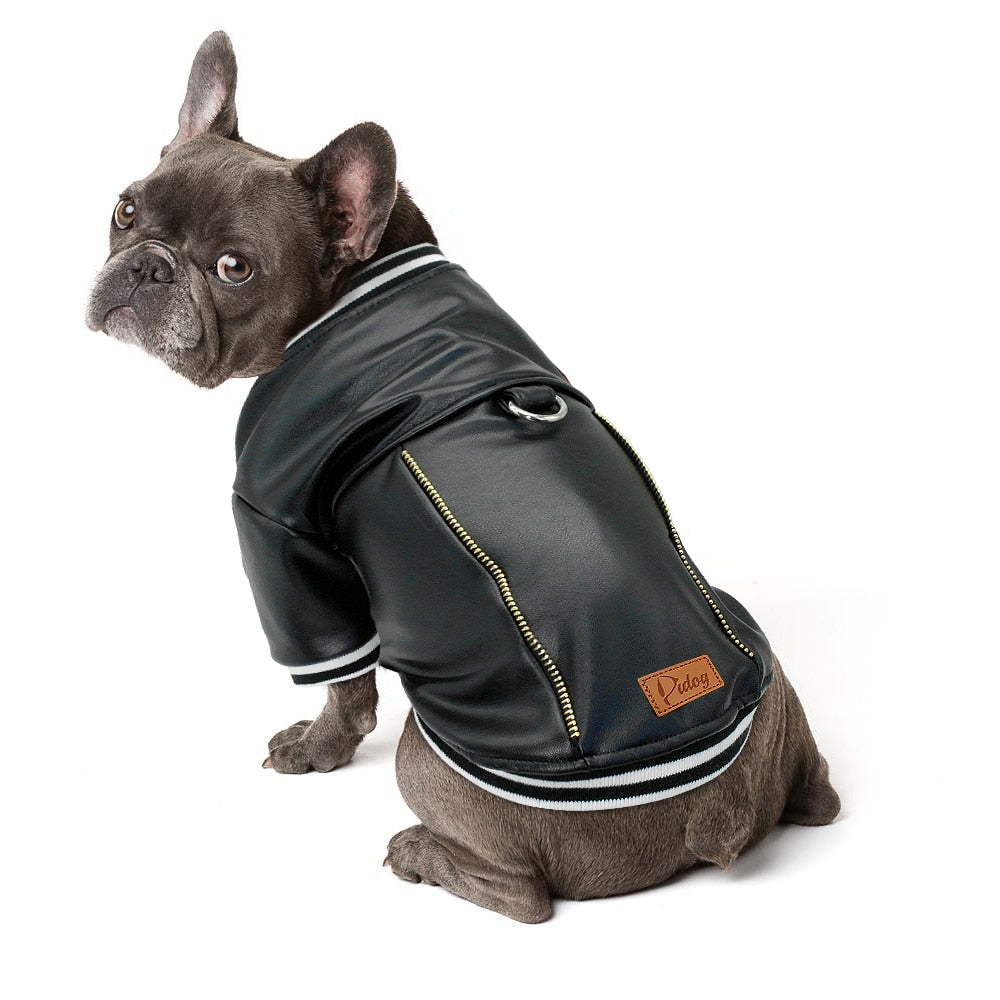 "BAD BULLIE" Leather Dog  Jacket