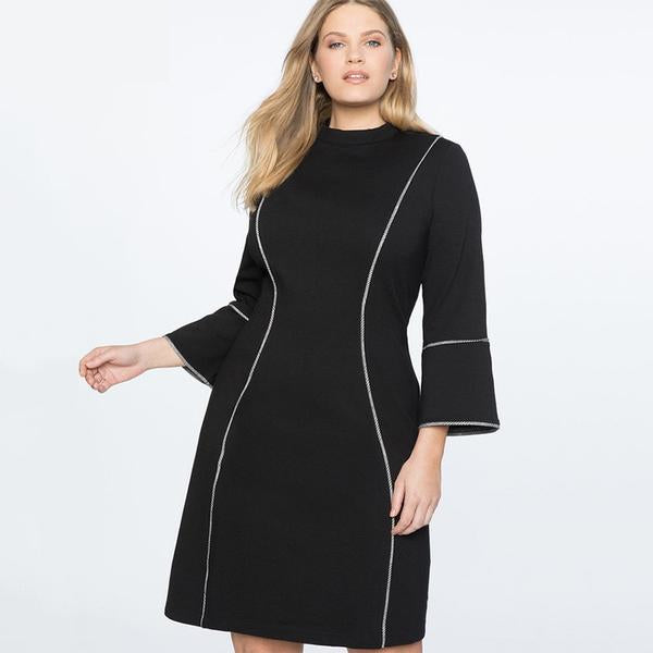 "Modern Mystique" Vintage Dress - Black