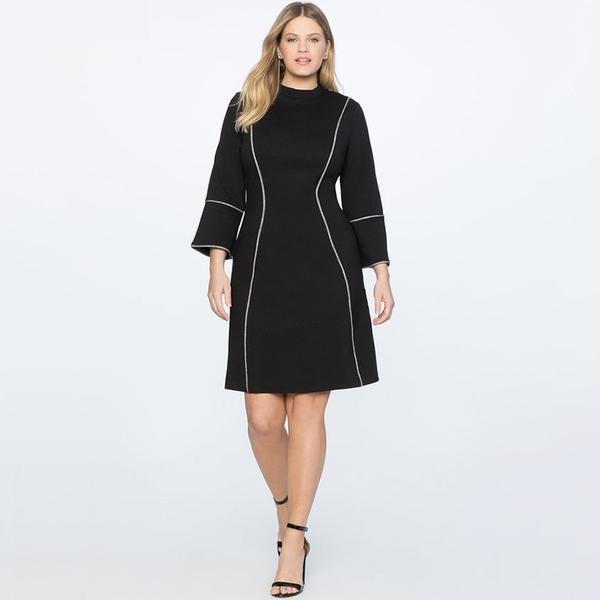 "Modern Mystique" Vintage Dress - Black